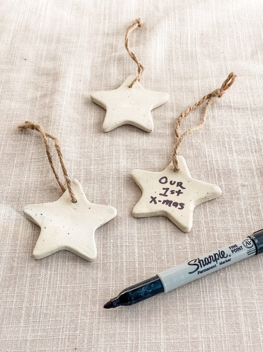 Pottery Star Ornaments