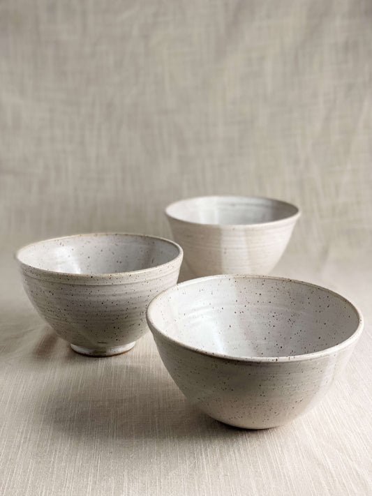 White Speckled Ramen Bowls